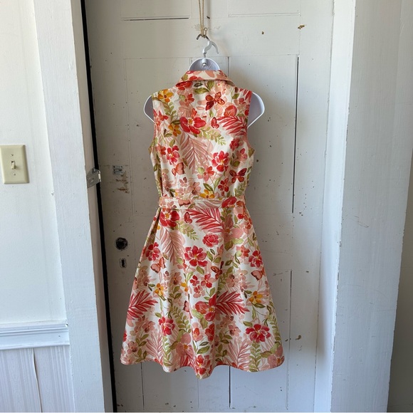 Chloe & Rene Botanical Print Sleeveless Fit & Flare Midi Dress - Picture 4 of 10